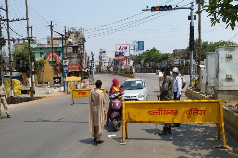 total lockdown in raipur