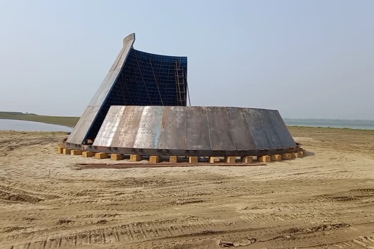 bridge on Ganga river in Sahibganj-Manihari