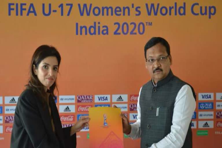 FIFA U17 women world cup director Roma khanna puts down paper