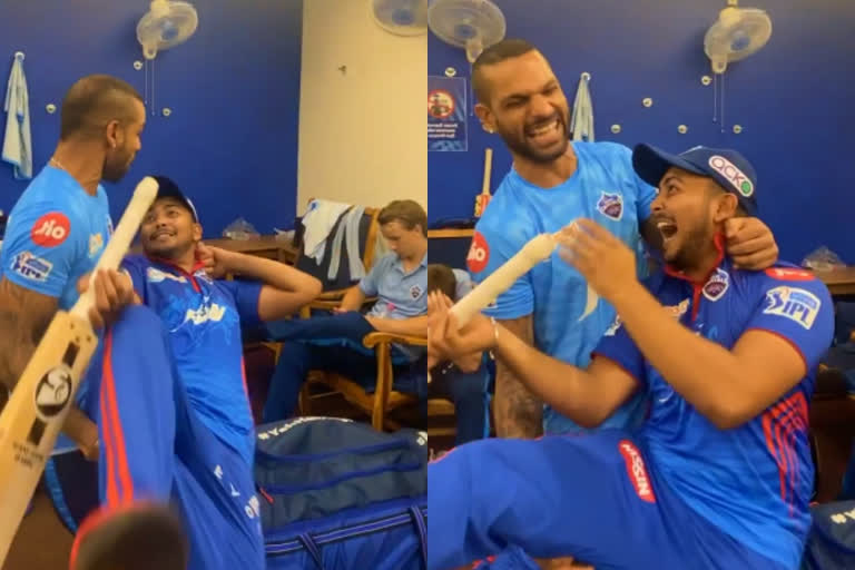 hikhar Dhawan, Prithvi Shaw dance