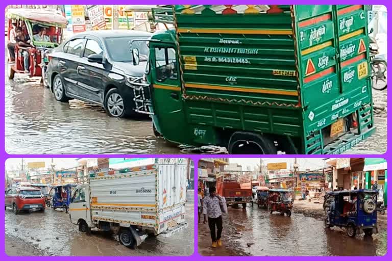 road is in bad condition in mubarakpur of delhi