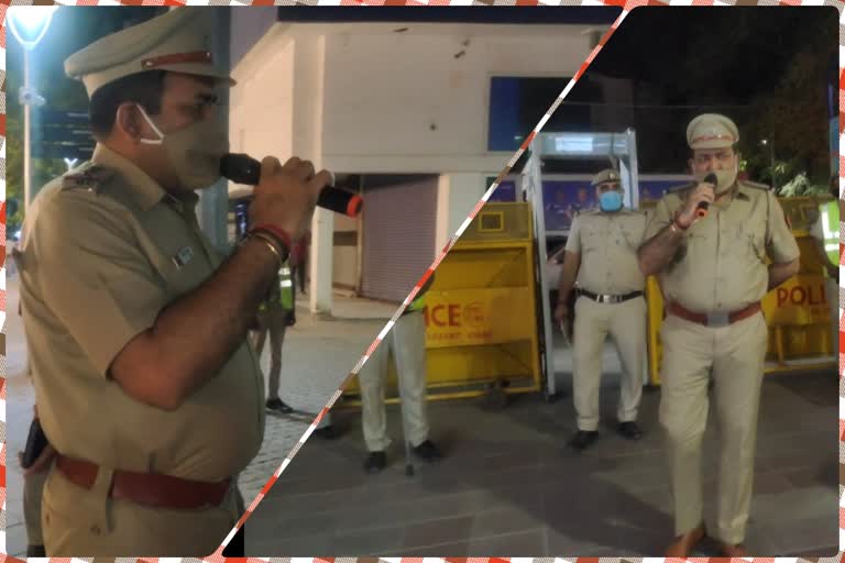 police start special drive for follow covid rules and night curfew in vasant vihar