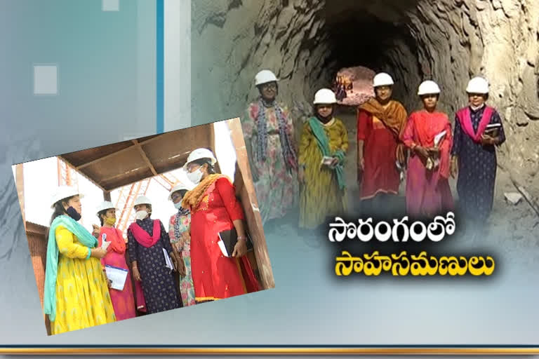 women engineers works in deep Tunnels