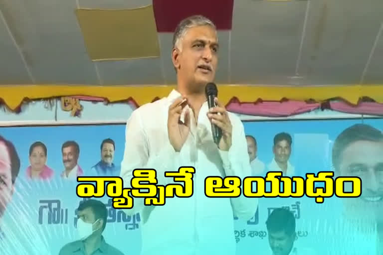 minister harish rao distributed house pattas  in siddipet