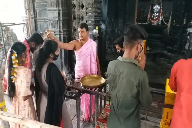 Ugadi celebrations at the Thousand Pillars Temple in hanmakonda