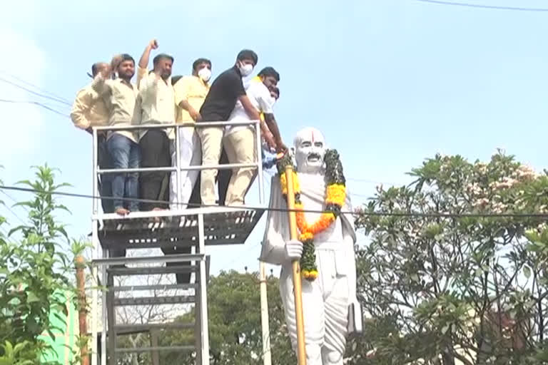 rajampeta tdp protest