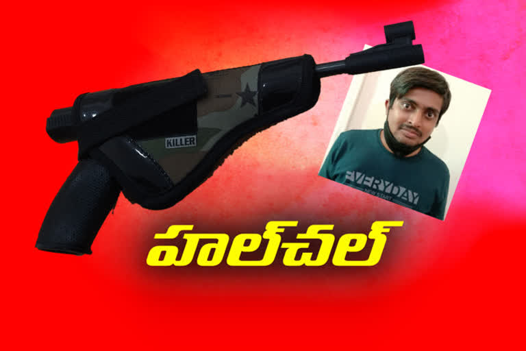 men misusing gun in hyderabad