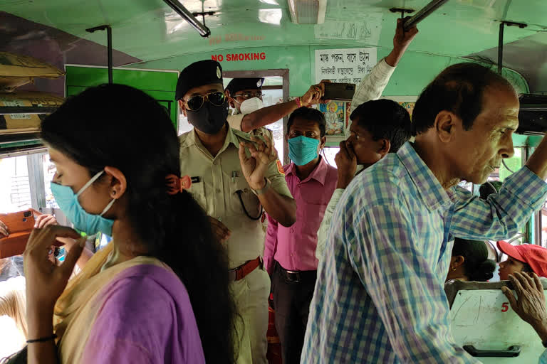 covid awareness programme by police at purulia