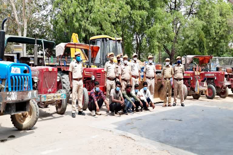 खनन माफिया गिरफ्तार  कोटा न्यूज  राजस्थान में खनन  कोटा में खनन  5 mining mafia arrested  mining mafia in kota  kota news  crime in kota  mining in rajasthan