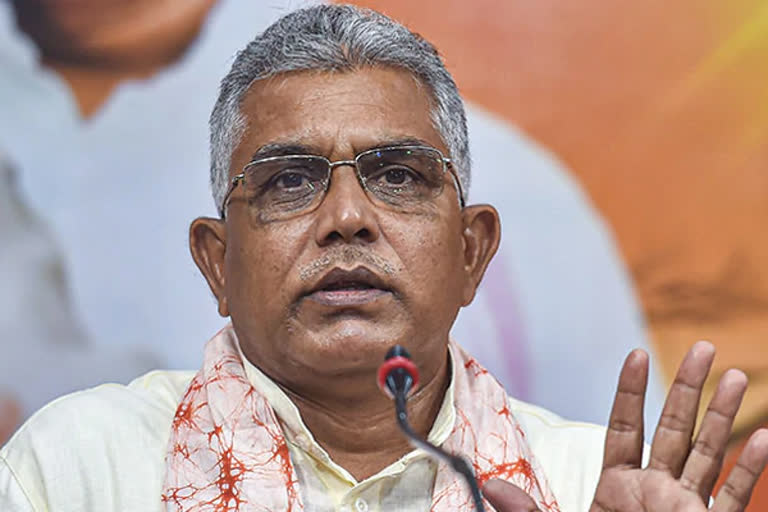 campaign ban on BJP Dilip Ghosh  campaign ban on Dilip Ghosh  Dilip ghosh Sitalkuchi remarks  Cooch Behar violence  Election Commission bans Dilip Ghosh from campaigning  WB polls  bengal elections  ബിജെപി  നിരോധനം  പ്രചാരണം  പശ്ചിമ ബംഗാൾ  തെരഞ്ഞെടുപ്പ് കമ്മീഷൻ  തെരഞ്ഞെടുപ്പ്  കൂച്ച് ബെഹാർ  സീതാൽകുച്ചി  West bangal  Election