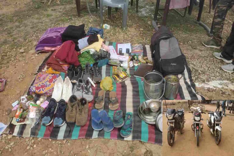 security-forces-demolish-naxalite-camp-in-merombir-forest-in-khunti