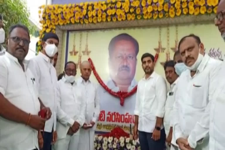 nara lokesh machilipatnam tour, lokesh condolences ex minister kollu ravindra