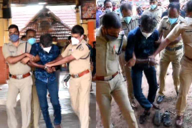 accused became violent  പ്രതി അക്രമാസക്തനായി  മോഷണക്കേസ് പ്രതി  accused in the theft case  theft case  മോഷണക്കേസ്  കൊല്ലം  കൊല്ലം മോഷണക്കേസ്  kollam theft case  താമരക്കുളം  thamarakkulam  crime