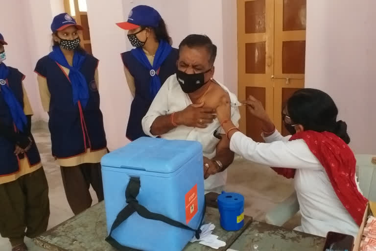 Corona infection,  Vaccination Camp in Barmer