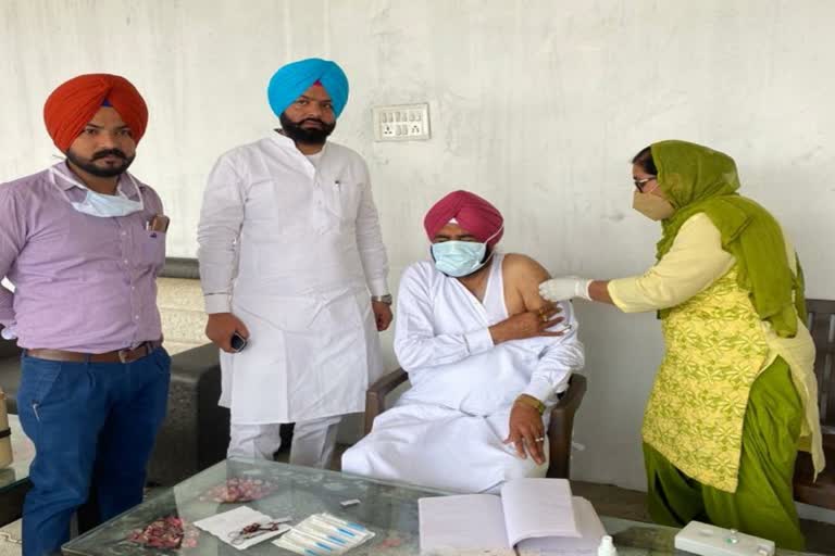 MLA Santokh Singh Bhalaipur administers second dose of vaccine