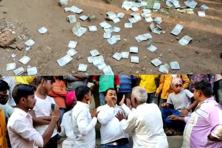 man who distributing money for vote assaulted by villagers