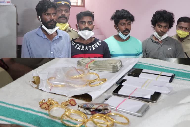 Pallippuram gold robbery  പള്ളിപ്പുറം സ്വർണ്ണ കവർച്ച  സ്വർണ്ണ കവർച്ച  gold robbery  തിരുവനന്തപുരം  തിരുവനന്തപുരം സ്വർണ്ണ കവർച്ച  thiruvananthapuram gold robbery  neyyatinkara gold robbery  നെയ്യാറ്റിൻകര സ്വർണ്ണ കവർച്ച  crime