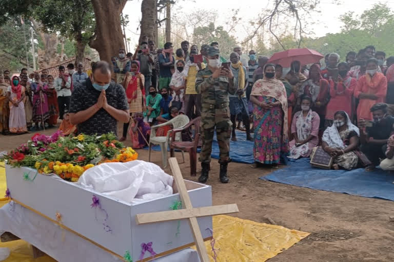 Balmdina Ekka wife of martyr Albert Ekka was cremated