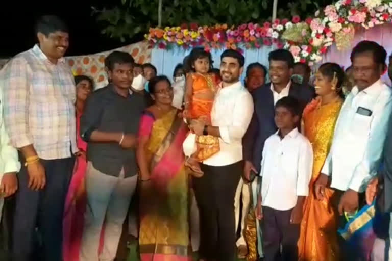 nara Lokesh attend reception at kollavari palem