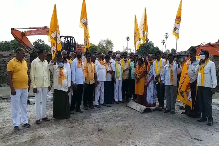 tdp protest, Khammam protest