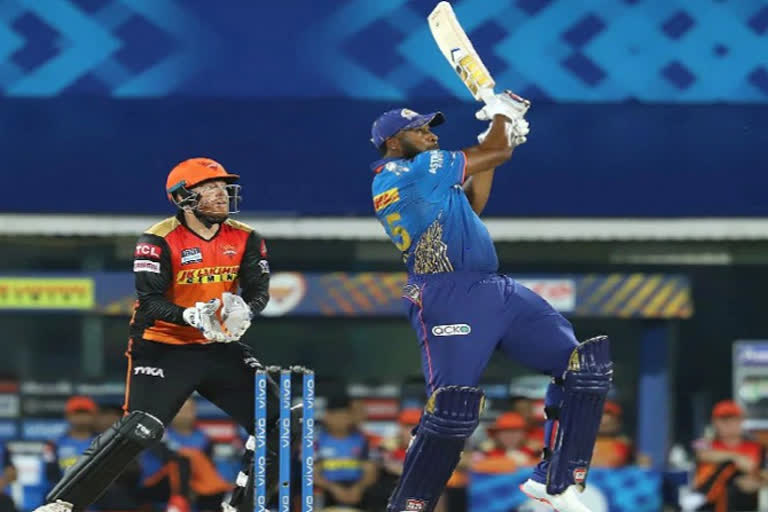 MI vs SRH: Kieron Pollard hits the longest six of IPL 2021