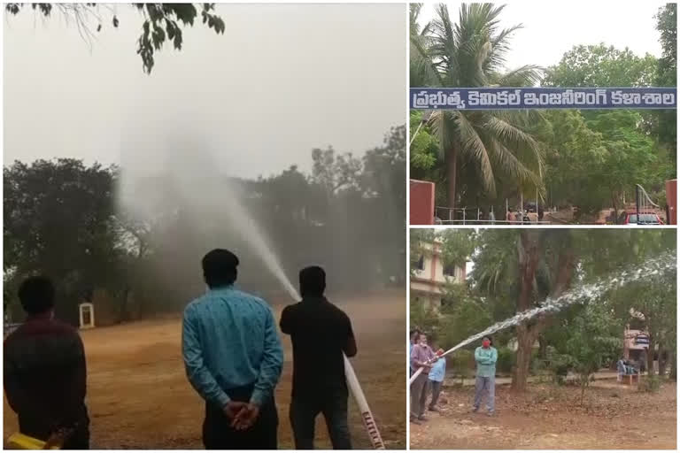 Fire Staff Training at Kancharapalem Government Chemical Engineering College