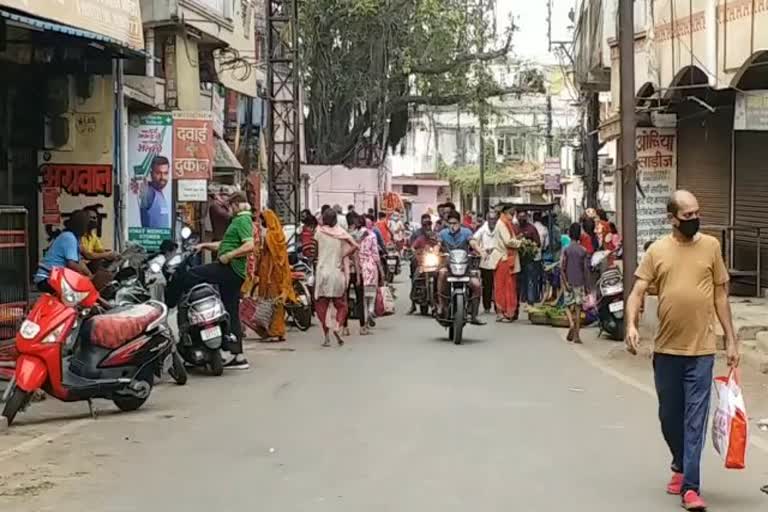 crowd gathered in streets