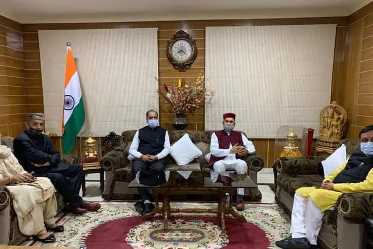 CM Jairam Thakur statement on meeting with prem kumar Dhumal