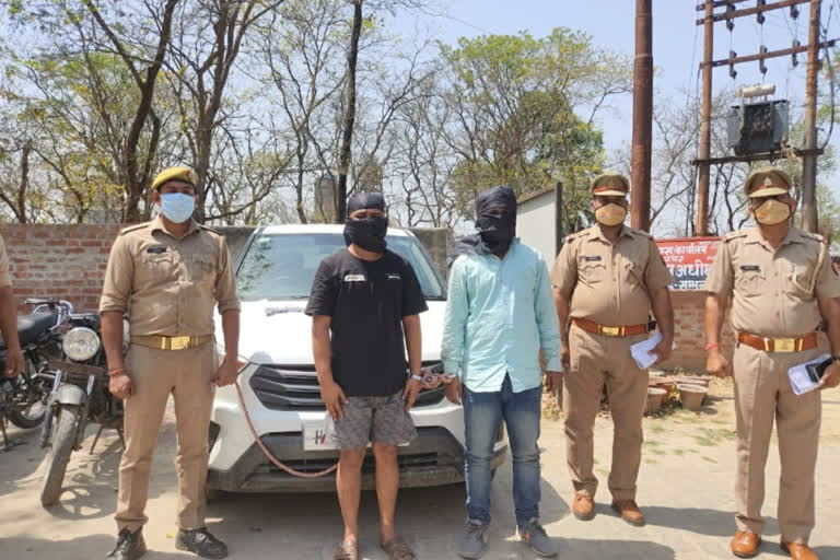 two vehicles thieves arrested in sambhal