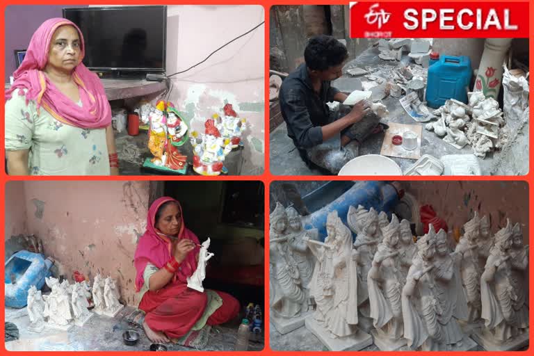 Muslim family making hindu god statue in ghaziabad