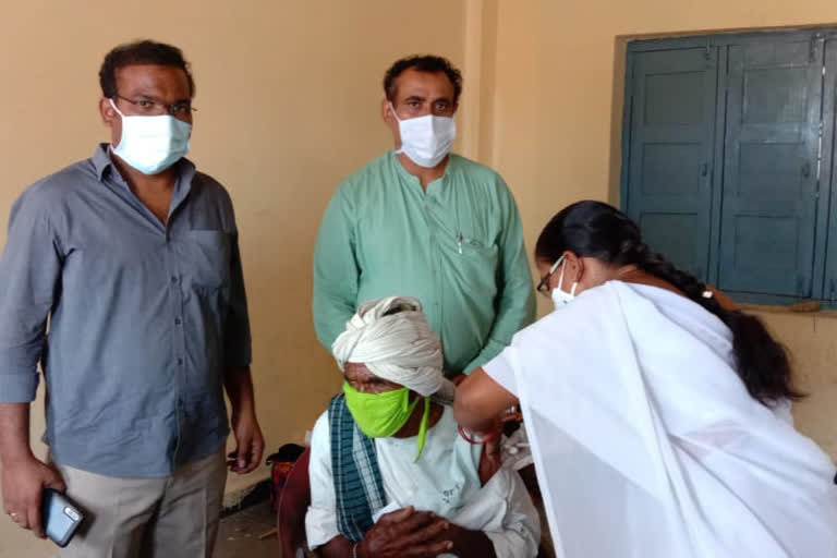 corona vaccination center at koheda mandal in siddipet