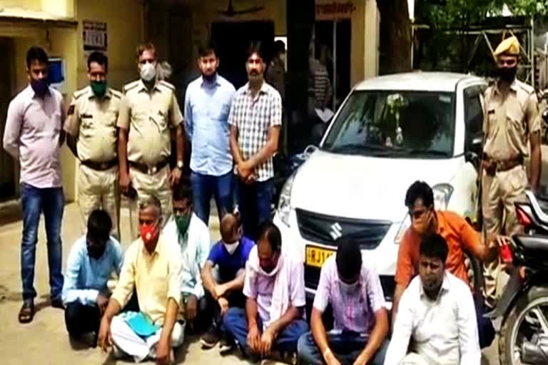 gambling in hotel  Nine gamblers arrested  दौसा न्यूज  दौसा क्राइम  जुआ  जुआरी  gambler  Gambling  Dausa Crime  Dausa News