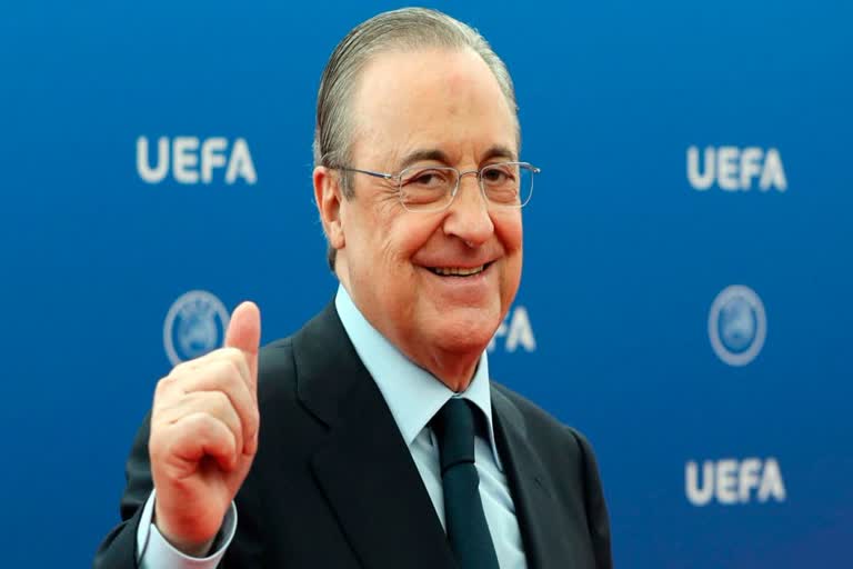 Real madrid president Florentino Perez on European super league