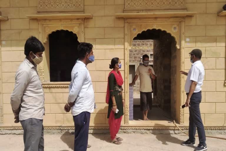 रैन बसेरा, पोकरण कोविड केयर सेन्टर का दौरा, Jaisalmer CMHO Inspection,  Rain Basera visits Pokaran covid Care Center