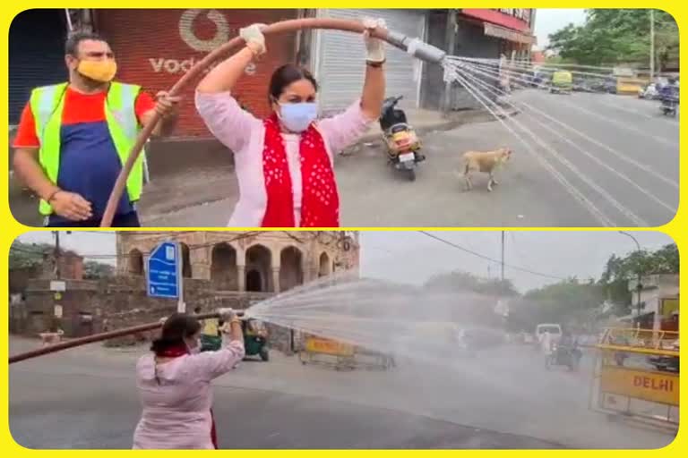 Mehrauli councilors are doing sanitization themselves in area