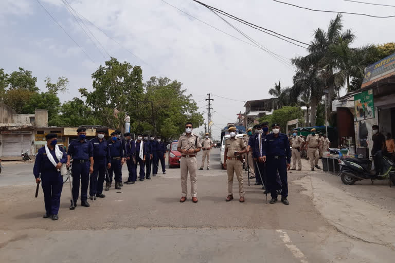 Chhabra news, Flag march of police