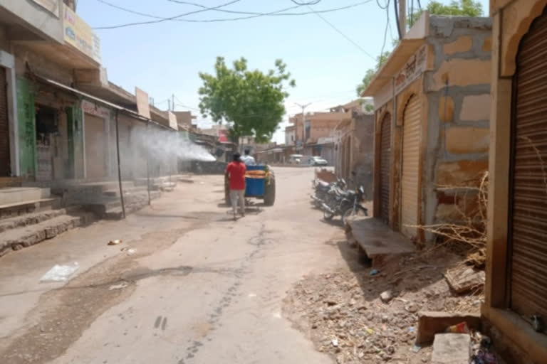 corona in Jaisalmer, sodium hypochloride spraying in Pokaran