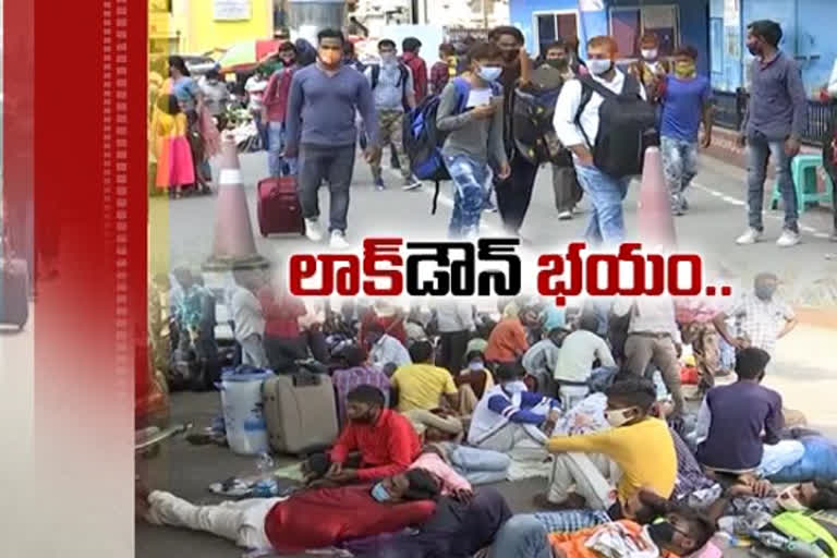 migrants returning to their home towns in telangana