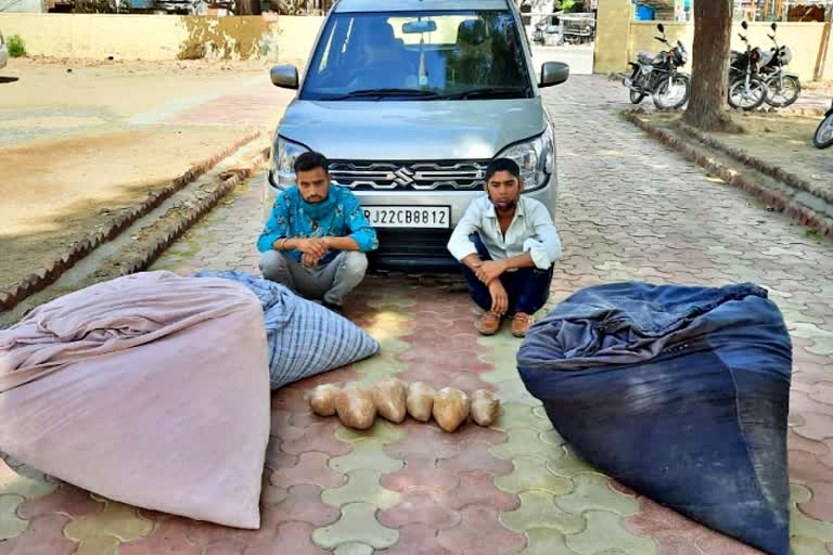 नारकोटिक्स कंट्रोल ब्यूरो  अफीम तस्करी  Nigerian youth and woman arrested  Opium smuggling  Narcotics Control Bureau  जोधपुर न्यूज  jodhpur news  crime in rajasthan