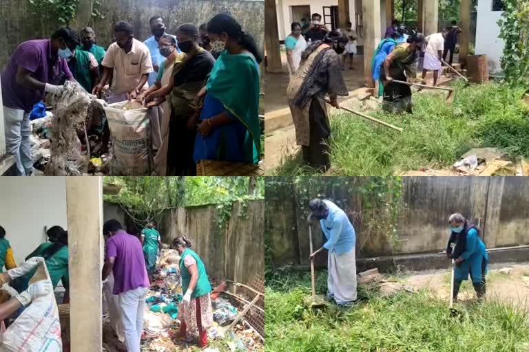 മാലിന്യ നിർമ്മാർജ്ജന യജ്ഞം  Waste disposal campaign  Kundara  കുണ്ടറ  ശുചീകരണം  ഹരിത കർമ്മ സേന  സന്നദ്ധ സേന  Cleaning