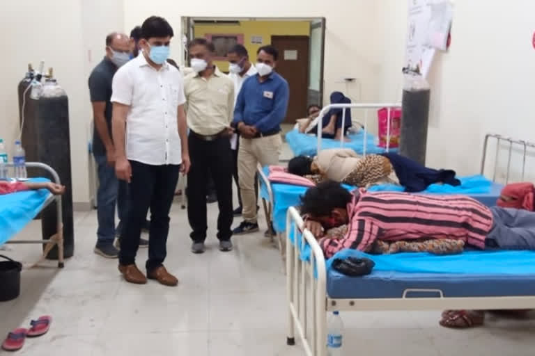 Dungarpur news, inspects covid Hospital