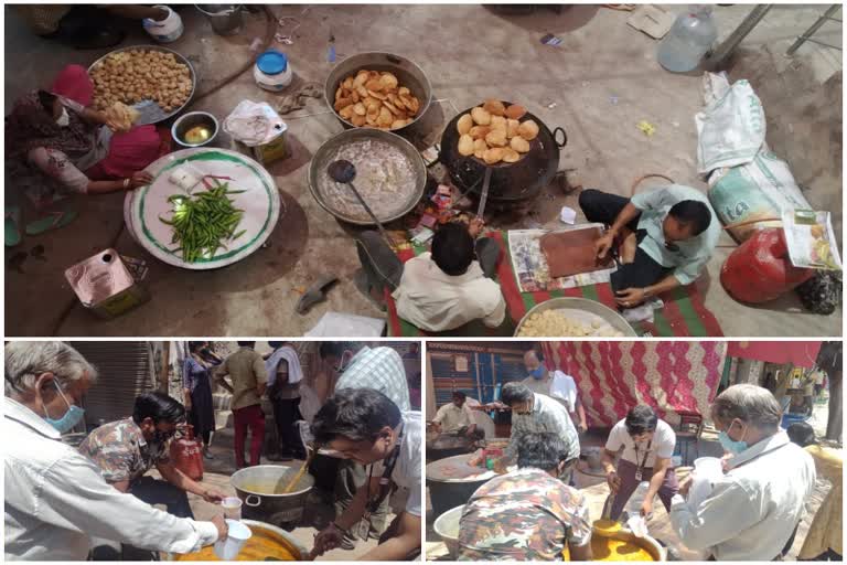 food distribution for poor and needy people by delhi journalists federation in east delhi