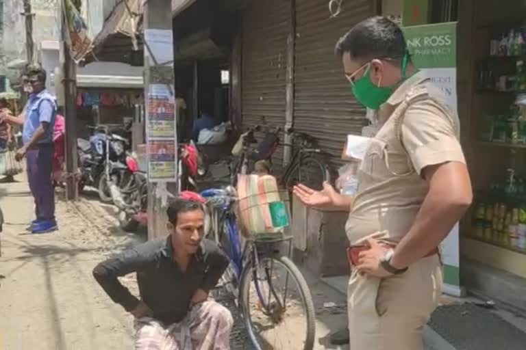 joynagar police take action against who not wearing Mask