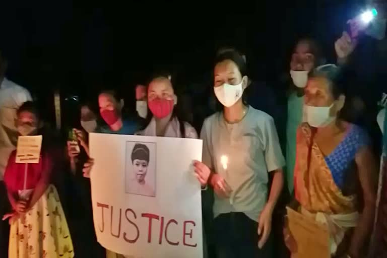 karbi students union protest at hojai