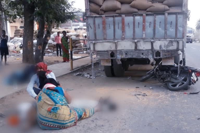 bike rider died in road accident in palamu