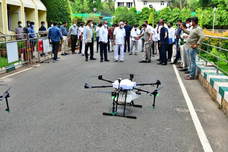 cm-inaugurates-drone-sanitization-in-bengalore