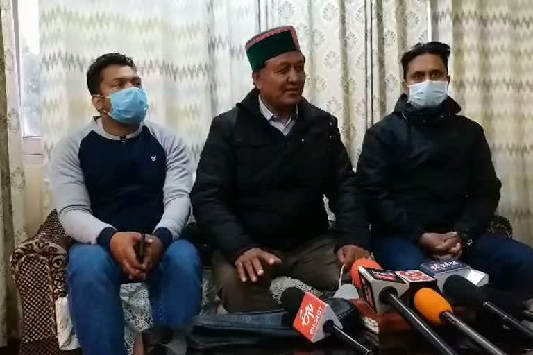 MLA Kinnaur Jagat Singh Negi press conference in Reckong Peo