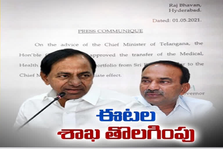 health ministry transfer from eetela to cm kcr