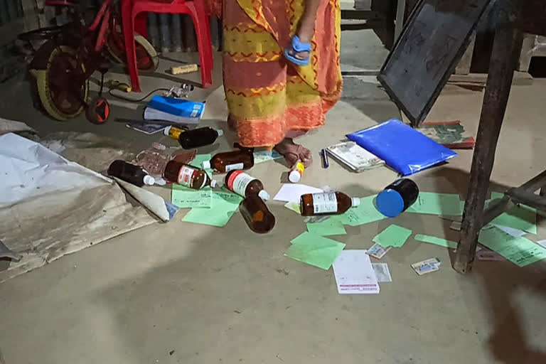 office of tmc polling agent allegedly vandalized by bjp in bagda