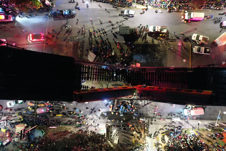 Mexico City Mayor confirms death of 15 people in metro overpass collapse  Mexico City  metro overpass collapse  Mexico City metro overpass collapse  Mexico  മെക്‌സികോ  മെക്‌സികോയിൽ മെട്രോ ഓവർപാസ് തകർന്നു  മെട്രോ ഓവർപാസ്